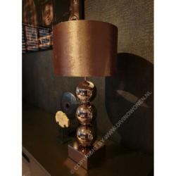 Bollenlamp brons zilver antraciet met vierkante voet 68 cm