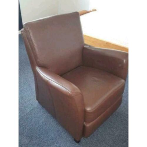 Leren stoel bruin fauteuils