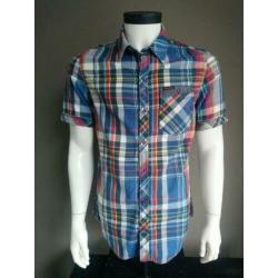 PME Legend overhemd. Blauw Wit Rood. Maat M.