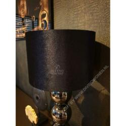 Bollenlamp brons zilver antraciet met vierkante voet 68 cm