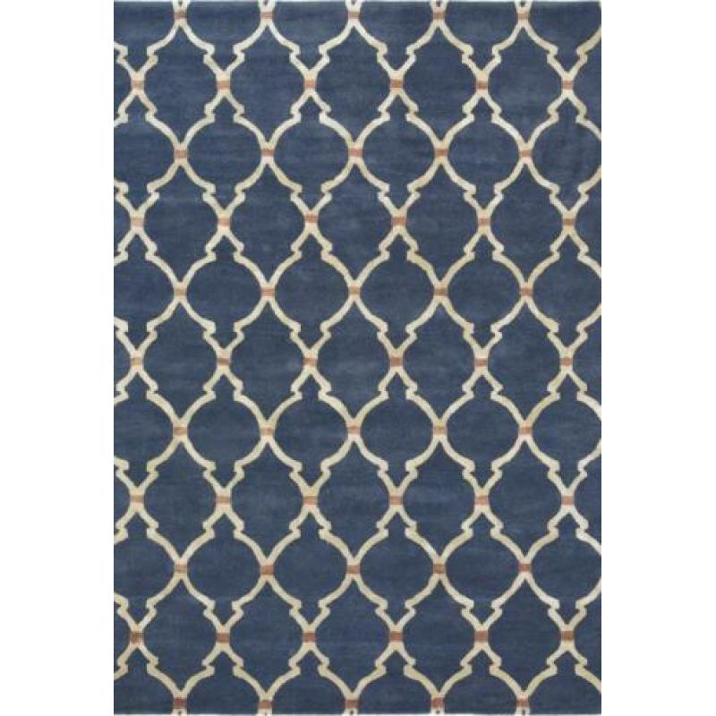 Sanderson Empire Trellis Indigo 230 x 170 brink en campman