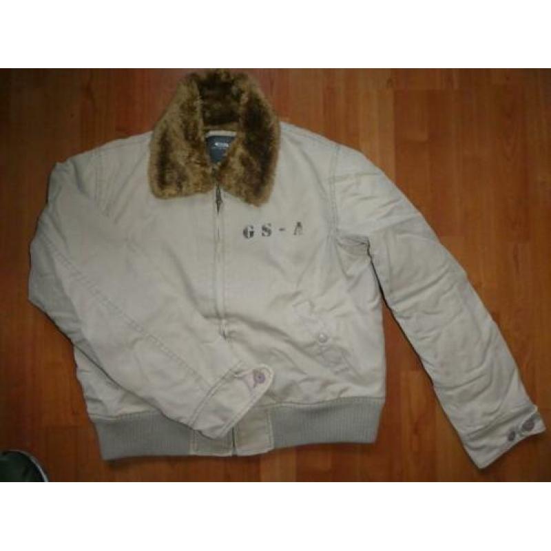Beige dames Gstar winterjas maat M