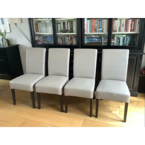 4 eettafel stoelen kunstleer