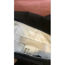 H&M trend wide leg pantalon zwarte broek mt 36