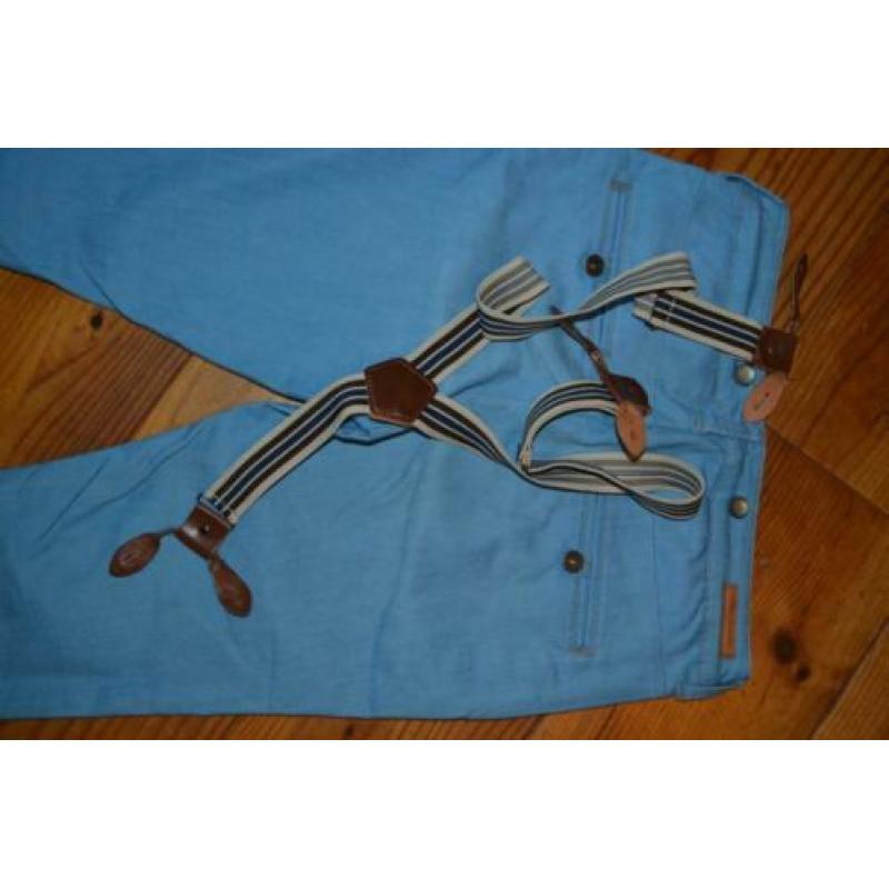 3 kwarts broek van mavi jeans met bretels maat 38 -- r31