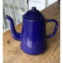 5stuks blauw emaille