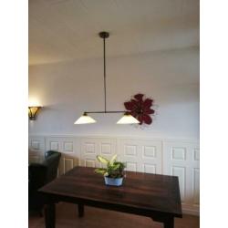Hanglamp met twee glazen kappen