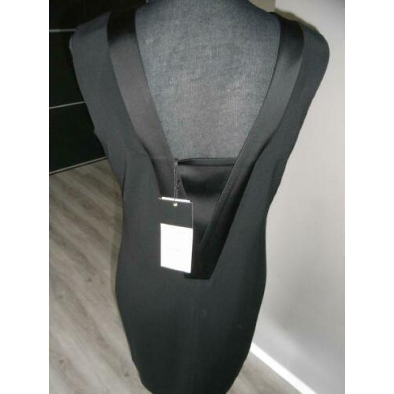 zwart mouwloze jurk PROMISS mt 36/38 laag uitgesneden rug!