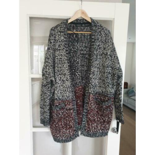 Vest van Sensation maat m bordeaux rood/ wit/zwart