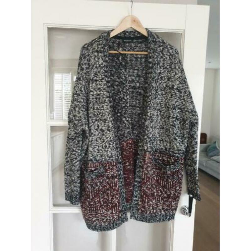 Vest van Sensation maat m bordeaux rood/ wit/zwart