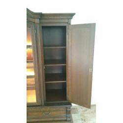 Eiken kast, buffetkast, vitrinekast, kabinet