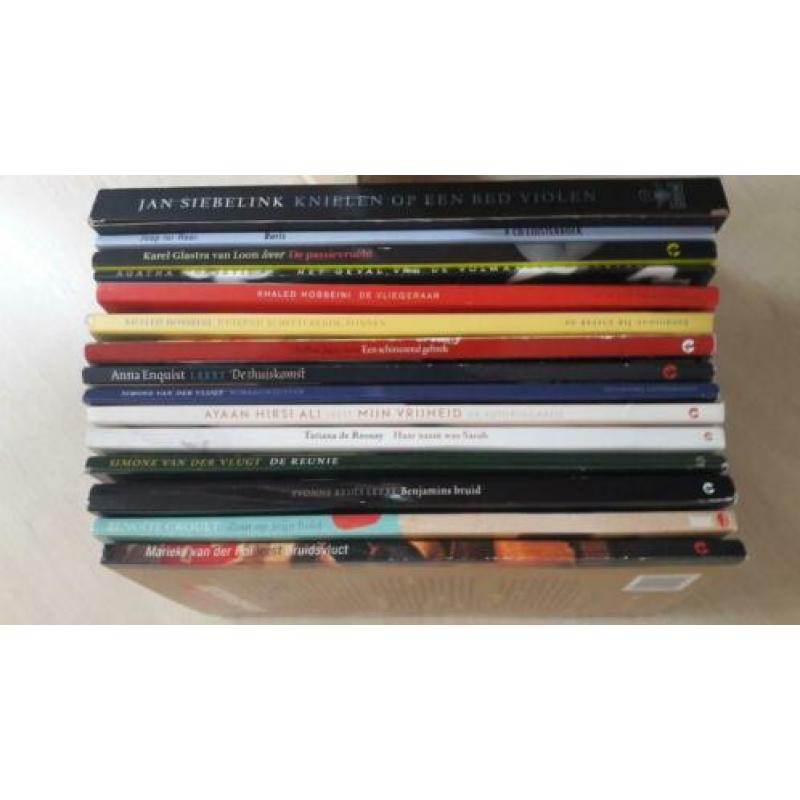 16 luisterboeken o.a. K.Hosseini, J. Siebelink, S.vd Vlught