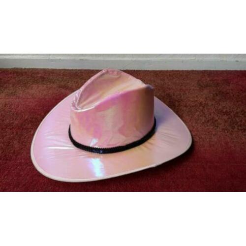 cowboyhoed roze, maat small, zgan!