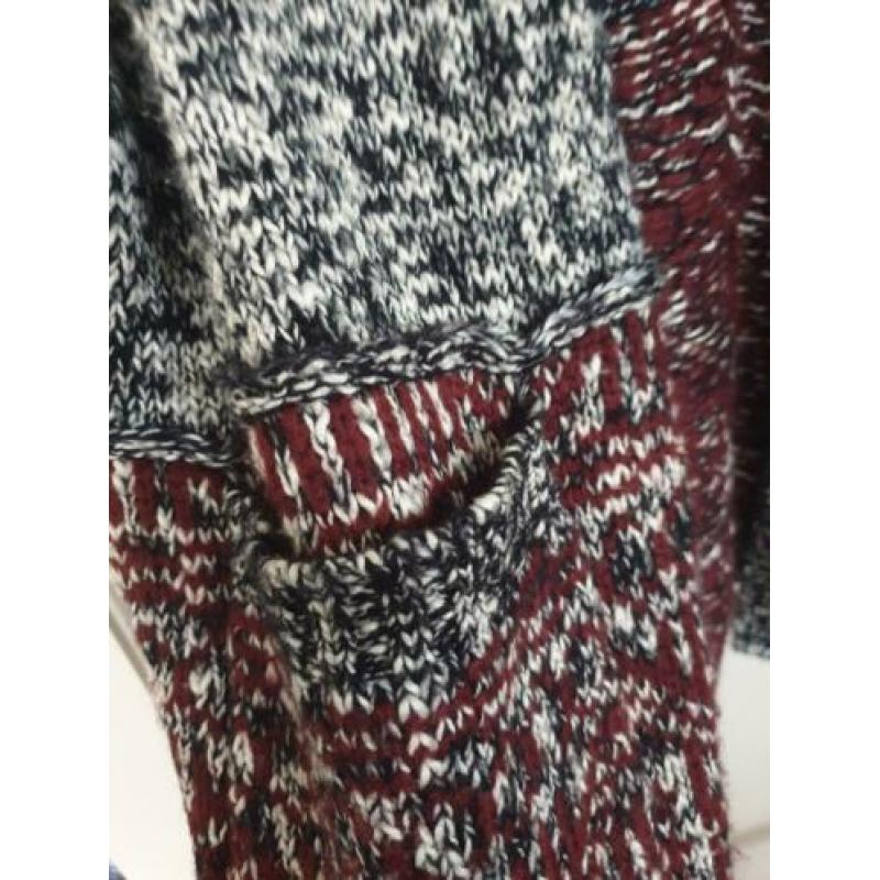 Vest van Sensation maat m bordeaux rood/ wit/zwart