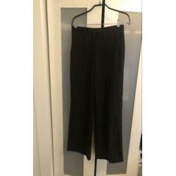 H&M trend wide leg pantalon zwarte broek mt 36
