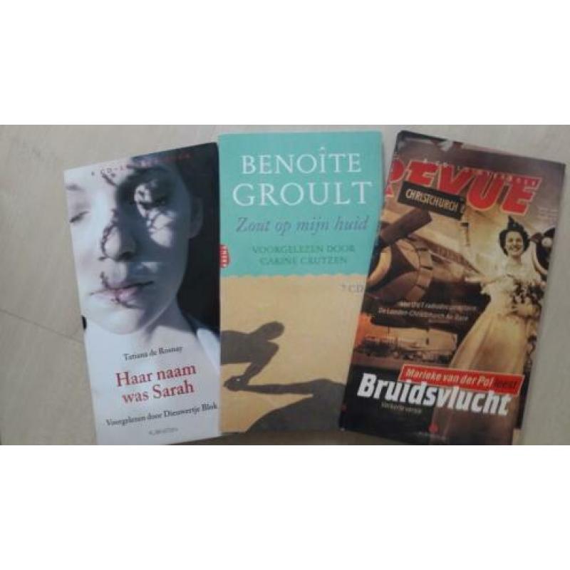 16 luisterboeken o.a. K.Hosseini, J. Siebelink, S.vd Vlught