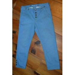3 kwarts broek van mavi jeans met bretels maat 38 -- r31
