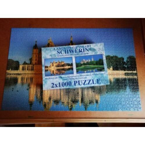 Legpuzzel Schweriner Schloss Mecklenburg-Vorpommern 2 x 1000