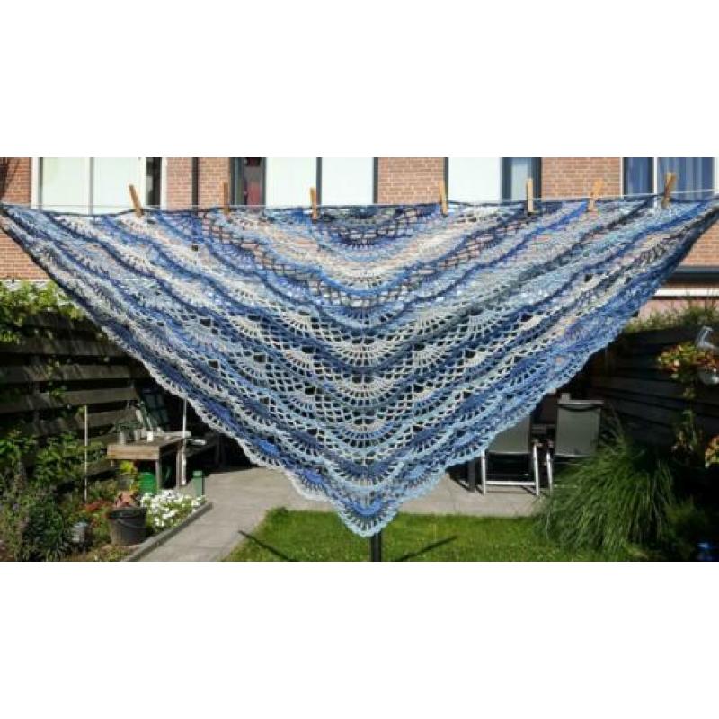 Gehaakte omslagdoek xl