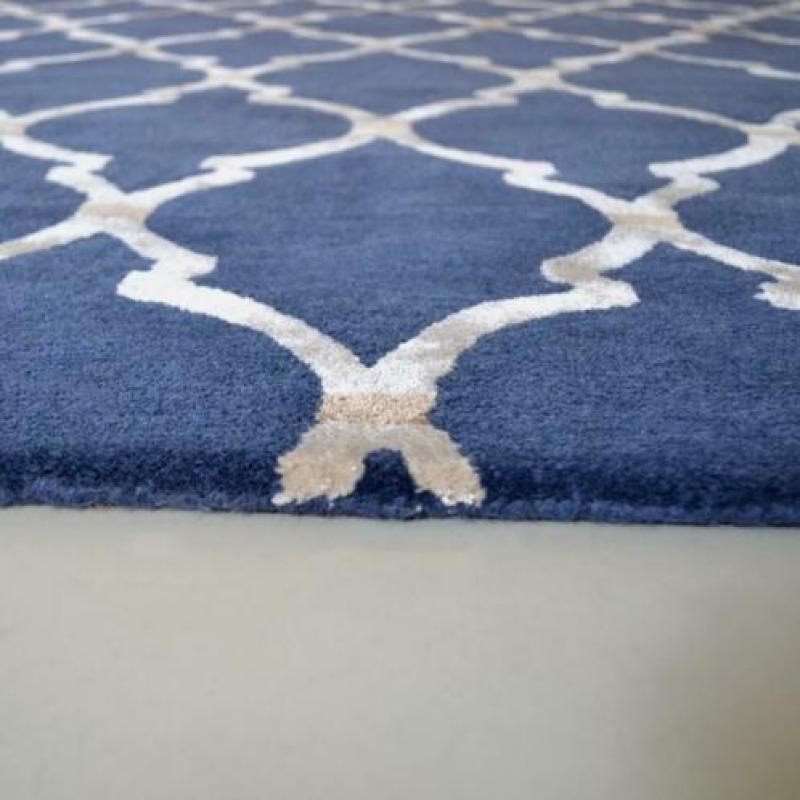 Sanderson Empire Trellis Indigo 230 x 170 brink en campman