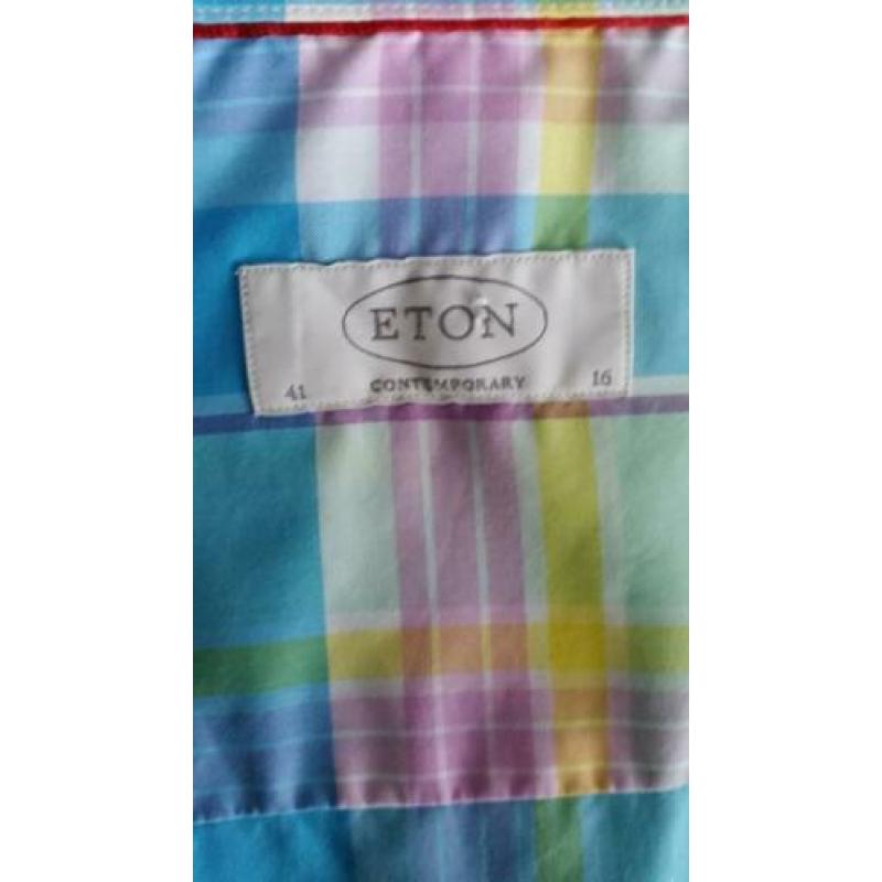 ** ETON ** ZGAN Zéér Móói Sportief HEREN Geruit Overhemd.