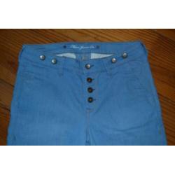 3 kwarts broek van mavi jeans met bretels maat 38 -- r31