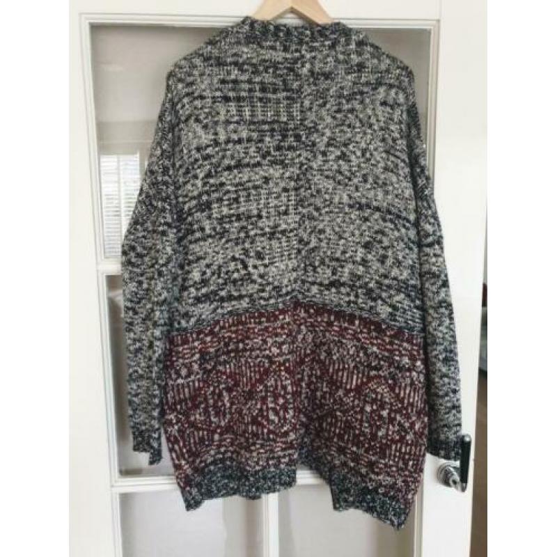 Vest van Sensation maat m bordeaux rood/ wit/zwart