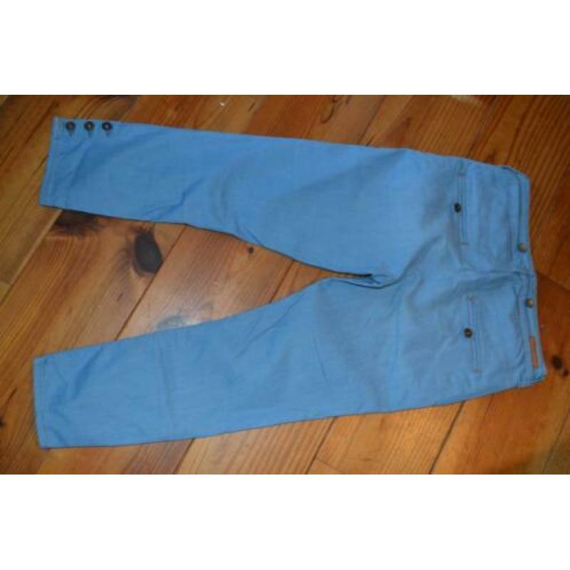 3 kwarts broek van mavi jeans met bretels maat 38 -- r31