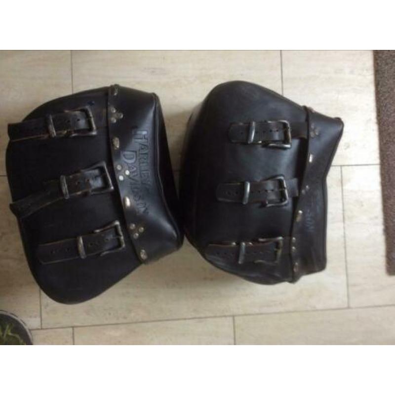 Te koop Harley Davidson leren zijtassen