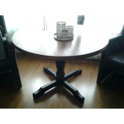 Degelijke!! landelijke eettafel bruin/zwart zie foto's!!