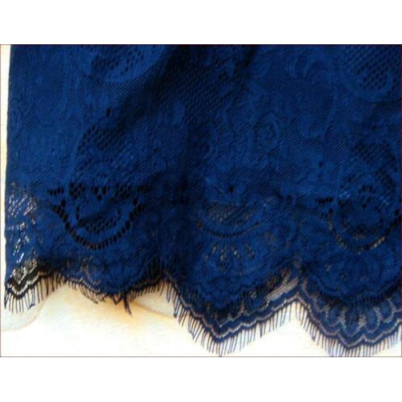Nieuwe donkerblauwe SUMMUM kanten rok maat 40/42(L)