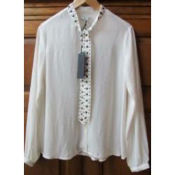 PEPE JEANS mooie offwhite Blouse maat XS / 34 NIEUW