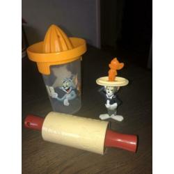 Tom & Jerry set. Ijs vorm & sinaasappel pers beker. Nieuw