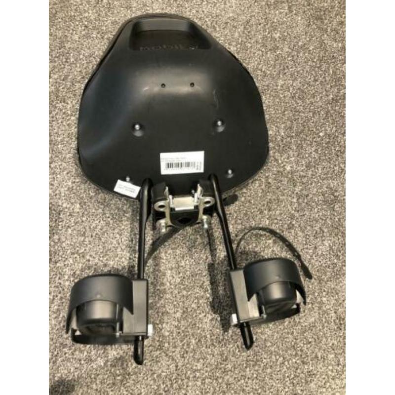 Bobike one zwart fietsstoeltje voor.