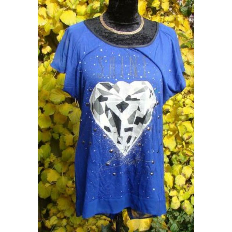 Nieuw: kobalt blauw Tuniekje merk MS mode, maat M