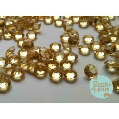 100x transparante Imitatie diamanten blauw | Stokhout 77
