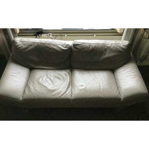 Natuzzi bank leer grijs taupe model Relevé