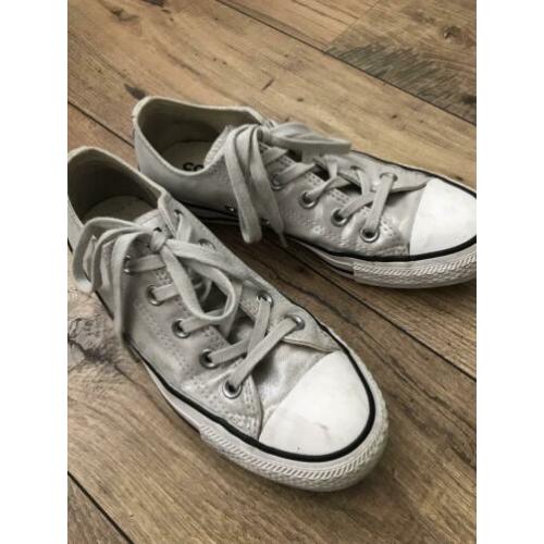 Zilveren convers all star allstars gympen, maat 37.