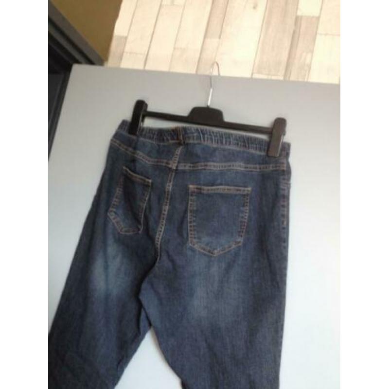 donkerblauwe elastiek band legging 46/48 h&m jeans look