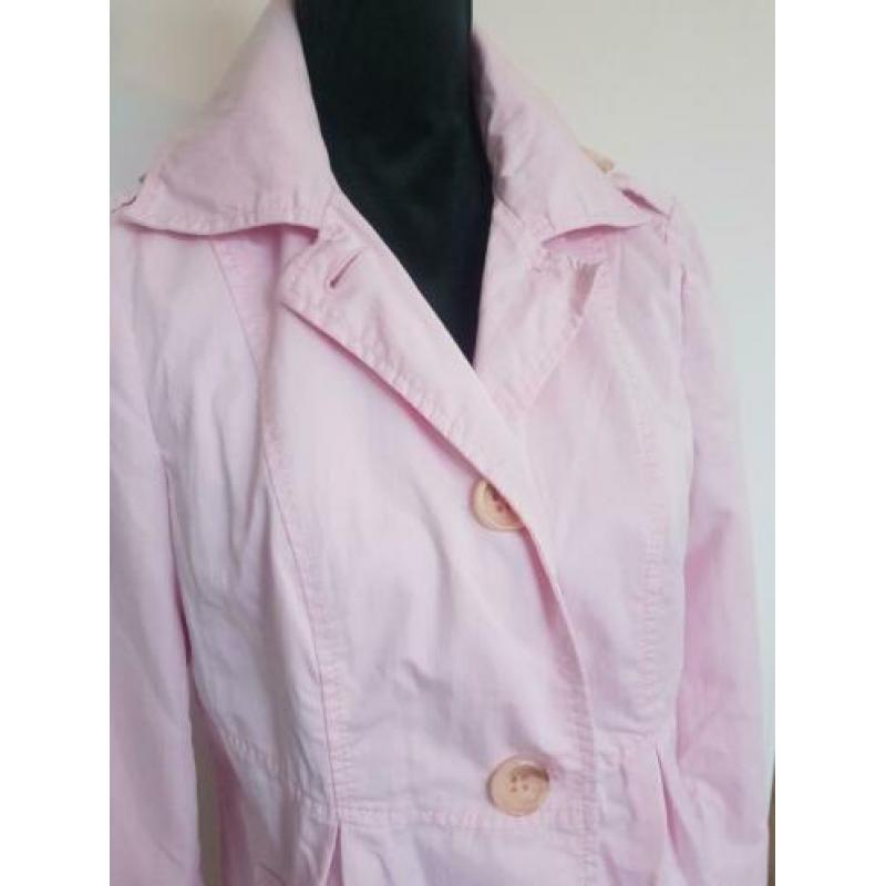 Jas trenchcoat lichtroze United Colors of Benneton/ S/M