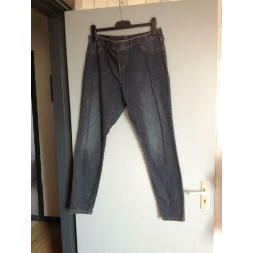 donkerblauwe elastiek band legging 46/48 h&m jeans look