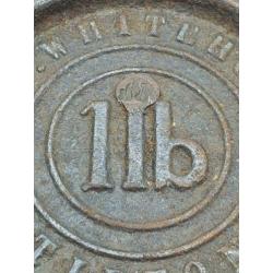 Antiek ijzer gewicht 1 lb