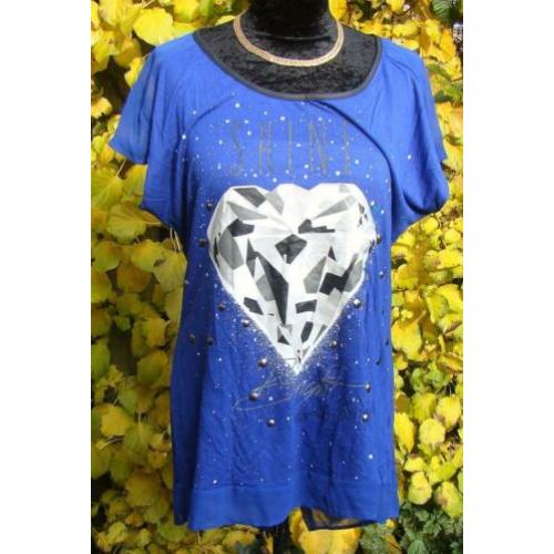 Nieuw: kobalt blauw Tuniekje merk MS mode, maat M