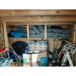 Tuinhuis - blokhut 3x3 antraciet platdak