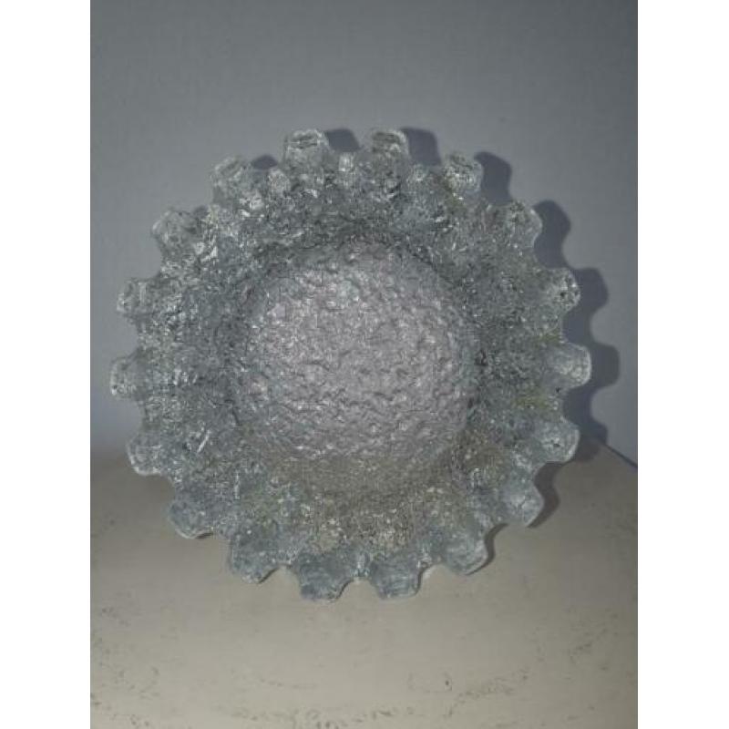 Mid century modern vintage design kristallen brutalist asbak