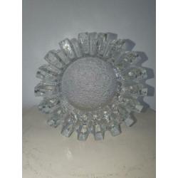 Mid century modern vintage design kristallen brutalist asbak