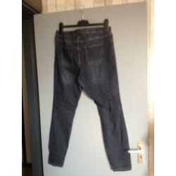 donkerblauwe elastiek band legging 46/48 h&m jeans look