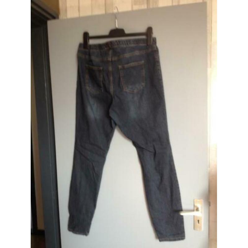 donkerblauwe elastiek band legging 46/48 h&m jeans look