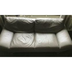 Natuzzi bank leer grijs taupe model Relevé