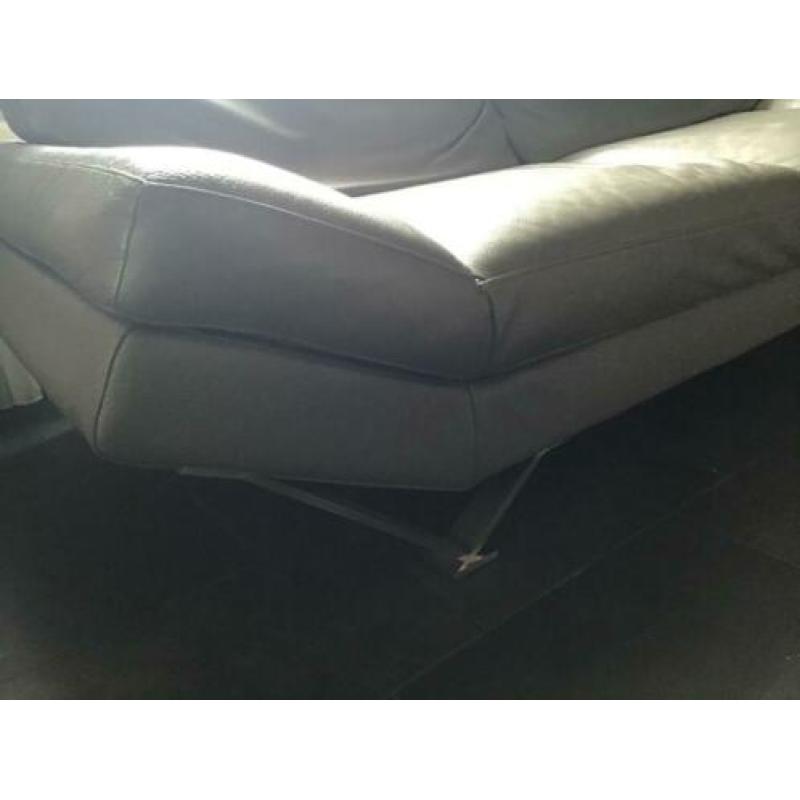 Natuzzi bank leer grijs taupe model Relevé